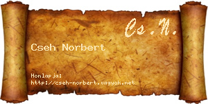 Cseh Norbert névjegykártya