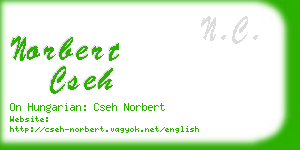 norbert cseh business card
